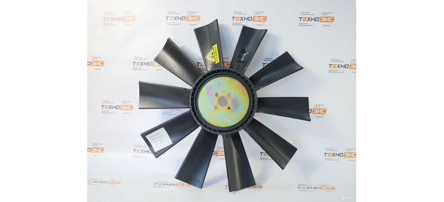 Крыльчатка YN25GBZ (10лоп, 520мм, 28мм, 4отв, пластик), изображение 9