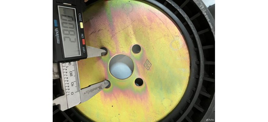 Крыльчатка YN25GBZ (10лоп, 520мм, 28мм, 4отв, пластик), изображение 7