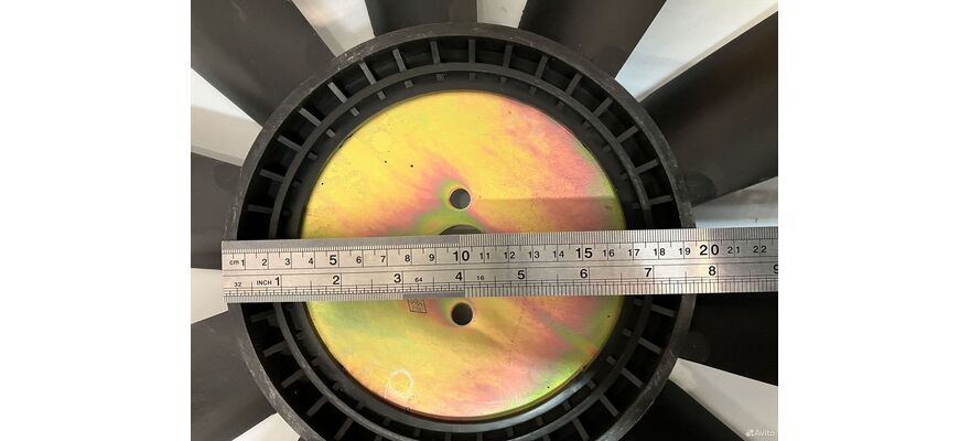 Крыльчатка YN25GBZ (10лоп, 520мм, 28мм, 4отв, пластик), изображение 5