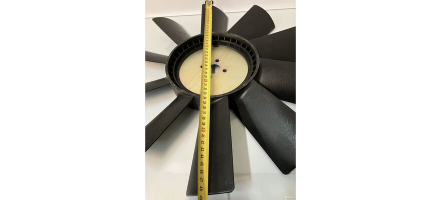 Крыльчатка YN38GBZ (YN-142, ZJ-33, YN4A-140077, SHA10024310) (10лоп, 485мм, 28мм, 4отв, пластик), изображение 3