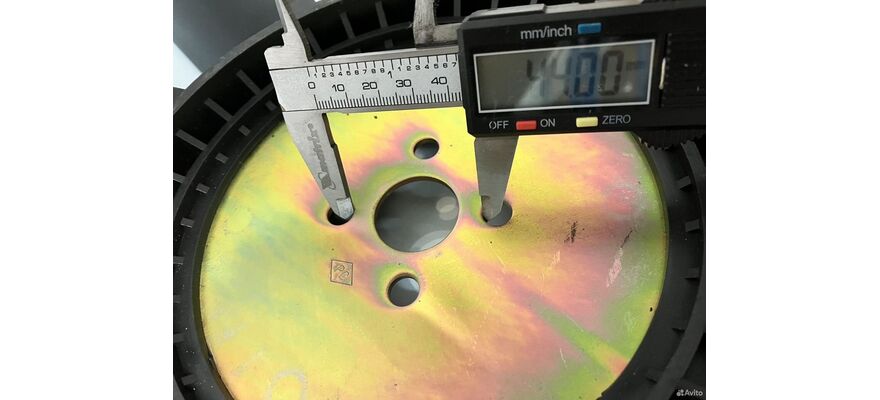 Крыльчатка YN25GBZ (10лоп, 520мм, 28мм, 4отв, пластик), изображение 8