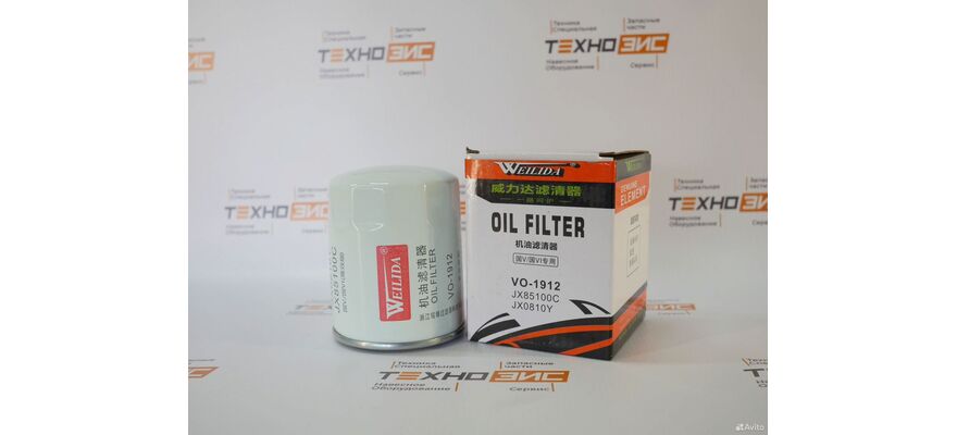 Фильтр масляный JX85100С (ST10018, J0810, 490B-32000, CC190, VO-1912, JX0810Y), изображение 2