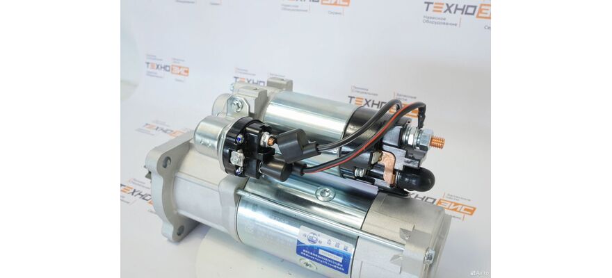 Стартер WD615/WD10 (QDJ2802, 612600090293B) (11зуб, открытый), изображение 4