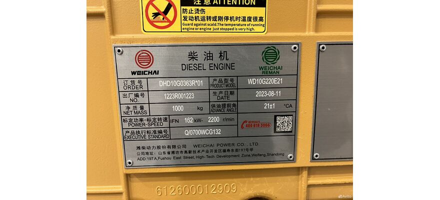 Двигатель WD10G220E21 (0363*01), изображение 6